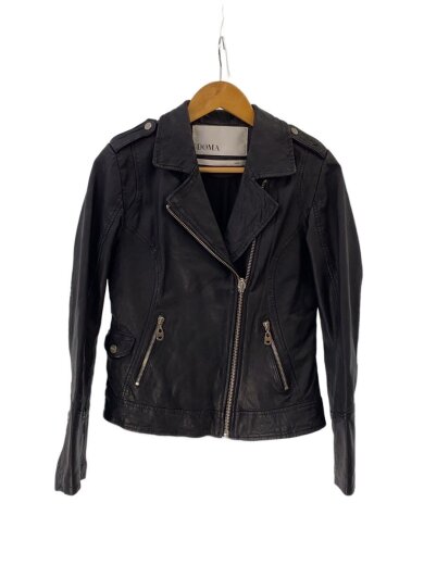 商品画像：ダブルライダースジャケット/S/羊革/BLK/無地/D185003 1