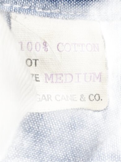 画像：SUGAR CANE長袖シャツ/M/コットン/BLU4