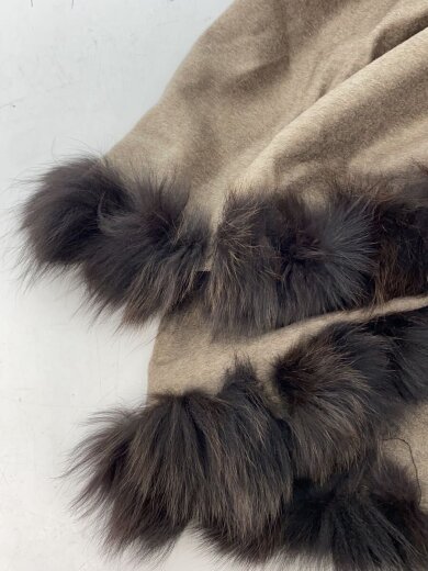 商品画像：ポンチョ/--/ウール/BRW/無地/カシミヤ混/ブルーフォックス 6