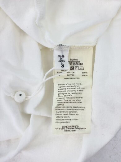 商品画像：Tシャツ/3/コットン/WHT/22S001BS 4