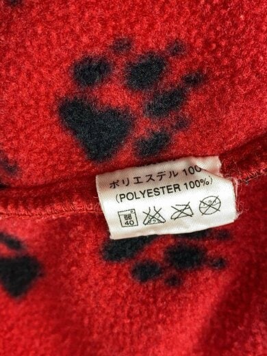 商品画像：フリースジャケット/L/ポリエステル/RED/総柄 5
