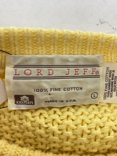 商品画像：LORD JEFF/ニット・セーター(厚手)/L/コットン/YLW 3