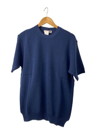 商品画像：ニット・セーター(薄手)/L/コットン/NVY/半袖 1