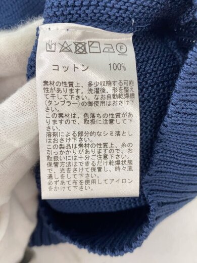 商品画像：ニット・セーター(薄手)/L/コットン/NVY/半袖 4