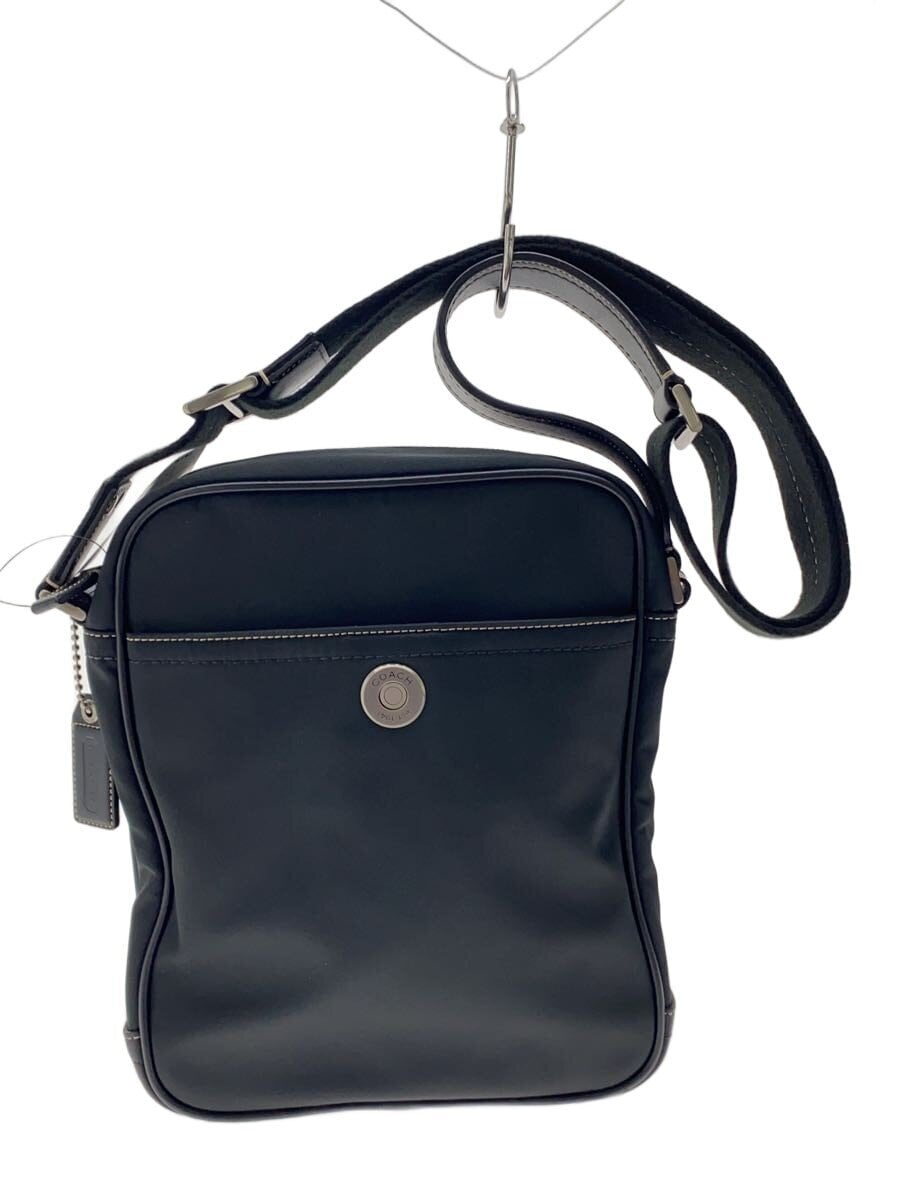 COACH / ショルダーバッグ/ナイロン/BLK/無地/F70016