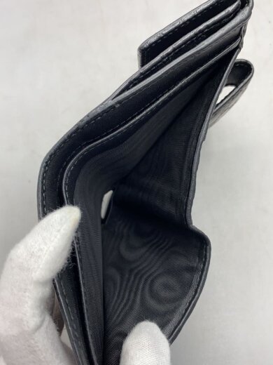 商品画像：2つ折り財布/レザー/BLK/無地/メンズ 5