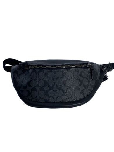 商品画像：ワーレン ベルトバッグ シグネチャー キャンバス/ウエストバッグ/レザー/BLK/総柄/F78777 1