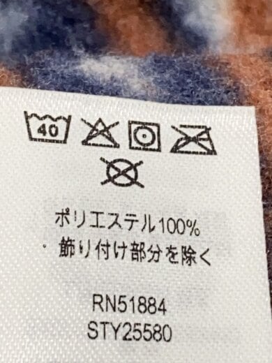 商品画像：フリースジャケット/S/ポリエステル/マルチカラー/25580FA21 4