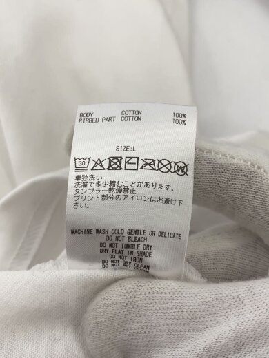商品画像：長袖Tシャツ/L/コットン/WHT// 4