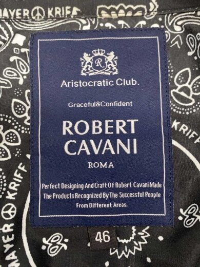 商品画像：ROBERT CAVANI/半袖シャツ/46/コットン/BLK/ペーズリー/K35-011257 3