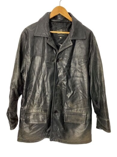 商品画像：レザージャケット・ブルゾン/50/レザー/BLK/無地 1