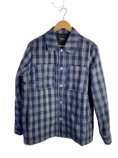 商品画像：ジャケット/S/コットン/BLU/チェック/1110221 1