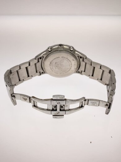 商品画像：クォーツ腕時計/アナログ/ステンレス/BLK/SLV// 4