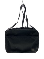 ショルダーバッグ/ポリエステル/BLK/ハイブリッド/毛羽立ち有