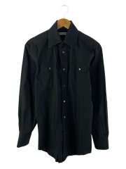 長袖シャツ/38/コットン/BLK