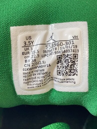 商品画像：AIR JORDAN 1 LOW GS_エアジョーダン1 ロー GS/22.5cm/GRN 5