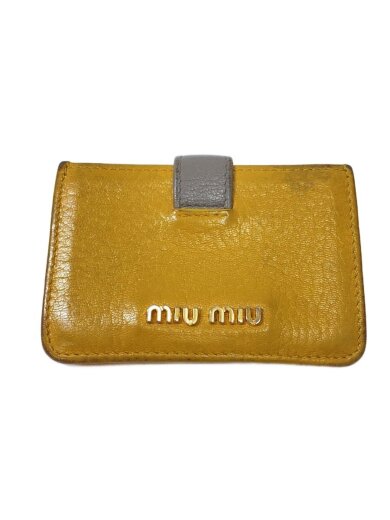 商品画像：カードケース/レザー/YLW/レディース 1