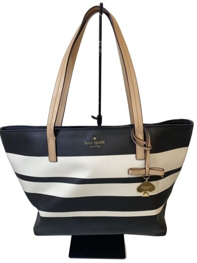 商品画像：トートバッグ/PVC/BLK/ボーダー 1