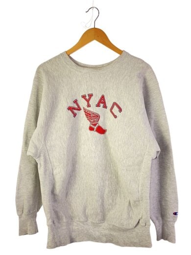 商品画像：スウェット/XL/コットン/GRY/プリント/90s前期/ウィングフット/NYAC 1