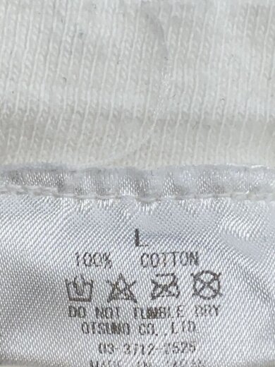 商品画像：Tシャツ/L/コットン/WHT/プリント/毛玉有 4