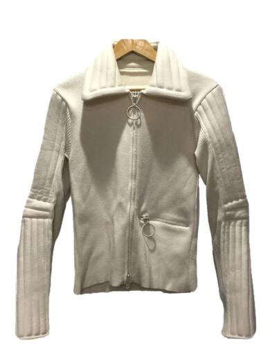 画像：Maison Margiela18AW/デザイン切替リングジップアップニット/セーター(厚手)/S/ウール/WHT1
