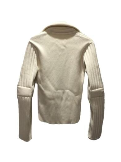 画像：Maison Margiela18AW/デザイン切替リングジップアップニット/セーター(厚手)/S/ウール/WHT2