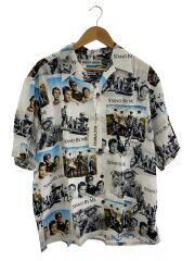 STAND BY ME/S/S HAWAIIAN SHIRT/Wrinkled/半袖シャツ/XL/レーヨン/ホワイト