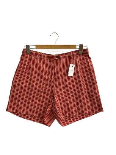 商品画像：ショートパンツ/40/シルク/レッド/ストライプ// 1