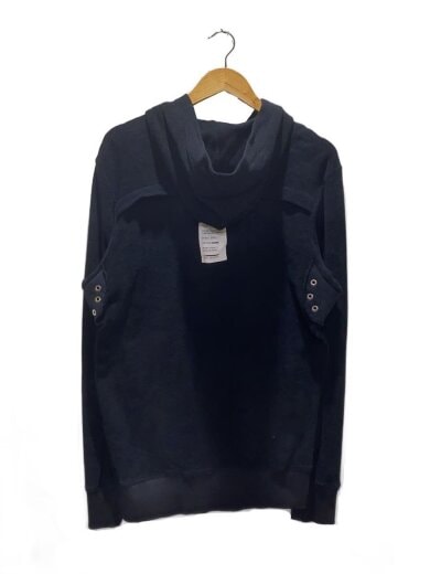 商品画像：ジップパーカー/--/コットン/ブラック/無地 2