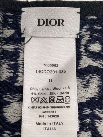 商品画像：オブリーク/リバーシブルロゴ/マフラー/ウール/NVY/レディース 2