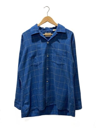 商品画像：60s/USA製/長袖シャツ/L/ポリエステル/BLU 1