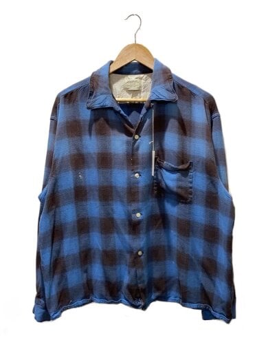 商品画像：26ss/RAYON SHIRT CHECK/長袖シャツ/M/レーヨン/BLU/チェック/SM-MK8-0000-0 1