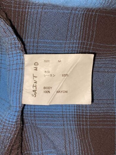 商品画像：26ss/RAYON SHIRT CHECK/長袖シャツ/M/レーヨン/BLU/チェック/SM-MK8-0000-0 4