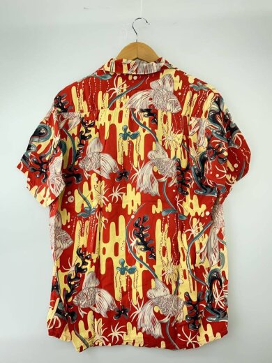 商品画像：金魚/アロハシャツ/M/レーヨン/レッド/総柄// 2