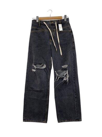 商品画像：DRAWSTRING DENIM PANTS/ボトム/M/コットン/BLK/105253031013// 1