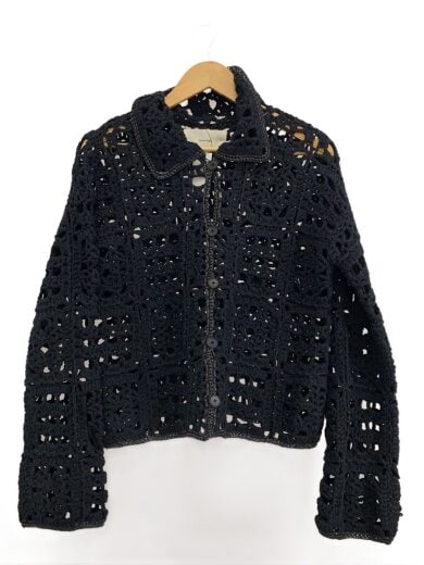 商品画像：24AW/Crochet Knit Shirts/カーディガン(厚手)/FREE/コットン/ブラック// 1