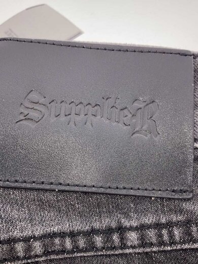 商品画像：fire Tribal leather patch Baggy Denim/ボトム/S/コットン/BLK// 4