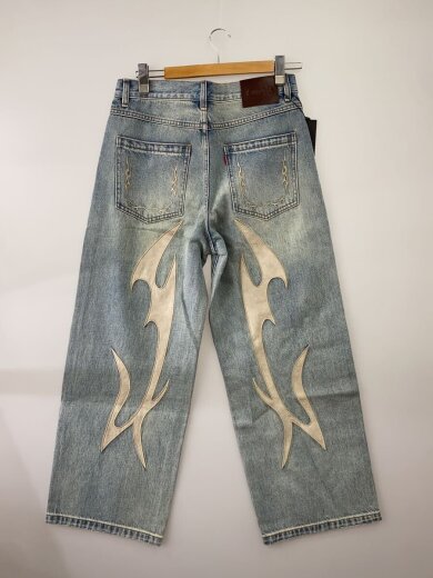 商品画像：Tribal leather patch Baggy Denim/ボトム/M/コットン/IDG// 2