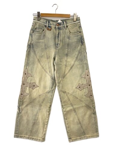 商品画像：Cross Leather Patch Baggy/ボトム/S/コットン/IDG// 1