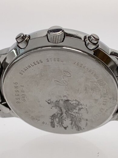 画像：agnes b.クォーツ腕時計/アナログ/ステンレス/BLK/SLV/V654-61003