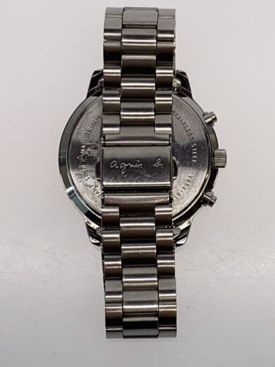 画像：agnes b.クォーツ腕時計/アナログ/ステンレス/BLK/SLV/V654-61005