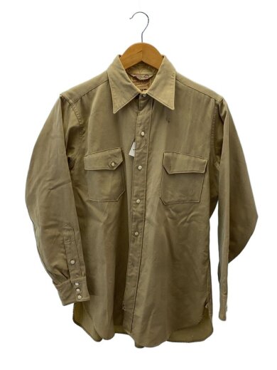 商品画像：長袖シャツ/14.5/ウール/BEG 1