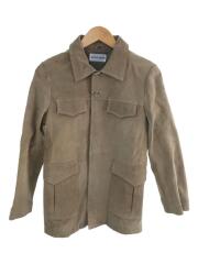 レザージャケット・ブルゾン/ピッグスウェード/BEG/無地