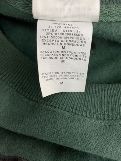 画像：ChampionTHE UNION LOOKER/BLACK TIGER/クルーネック/スウェット/M/虎/刺繍/コットン/GRN5