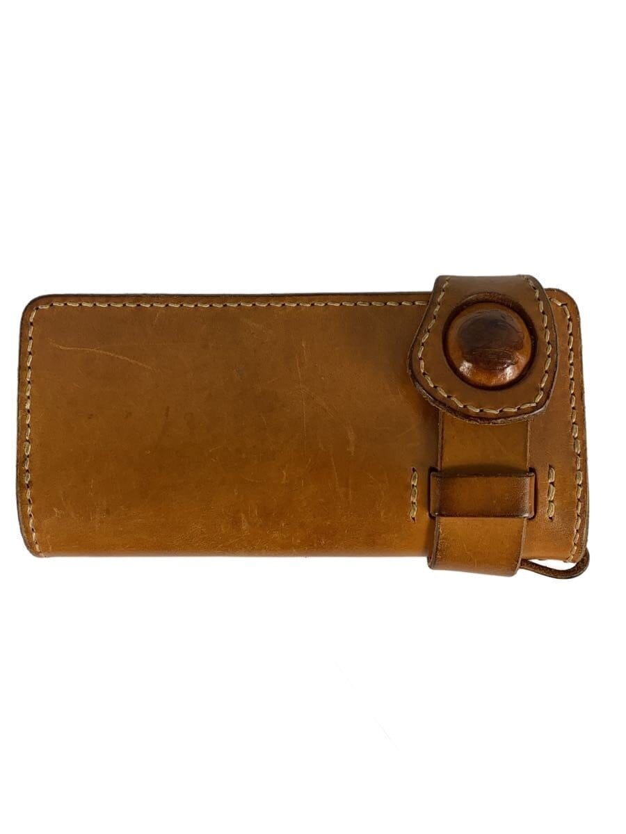 TENJIN WORKS / 長財布/レザー/BRW/無地/メンズ