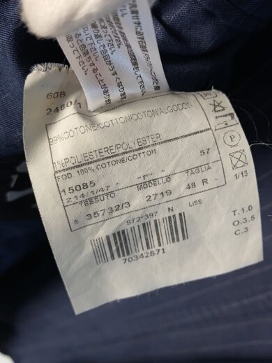 商品画像：テーラードジャケット/ダブルジャケット/イタリア製/コットン/NVY/ストライプ 5