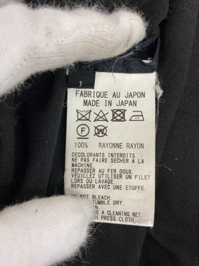 商品画像：半袖ワンピース/1/レーヨン/BLK/無地 4