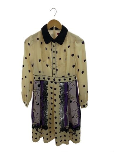 商品画像：長袖ワンピース/2/ポリエステル/IVO/総柄 1