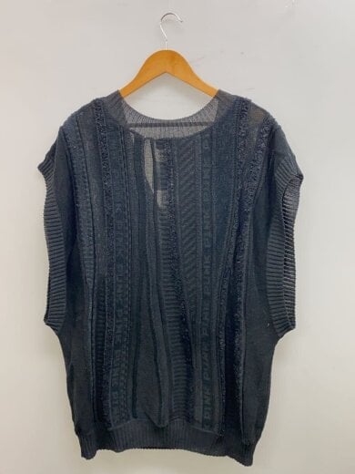 商品画像：ニットベスト(厚手)/--/コットン/BLK/yh-k42-043 2