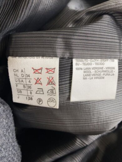 商品画像：テーラードジャケット/38/ウール/GRY/無地 4